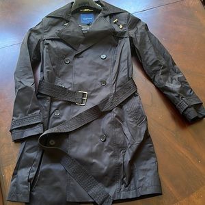 COLE HAAN Hooded Trench Coat